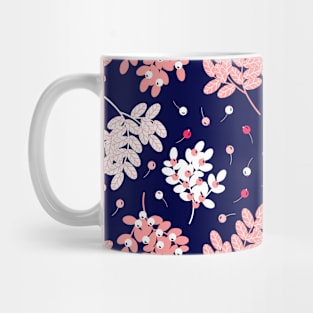 Floral design Navy Pink Pattern Mug